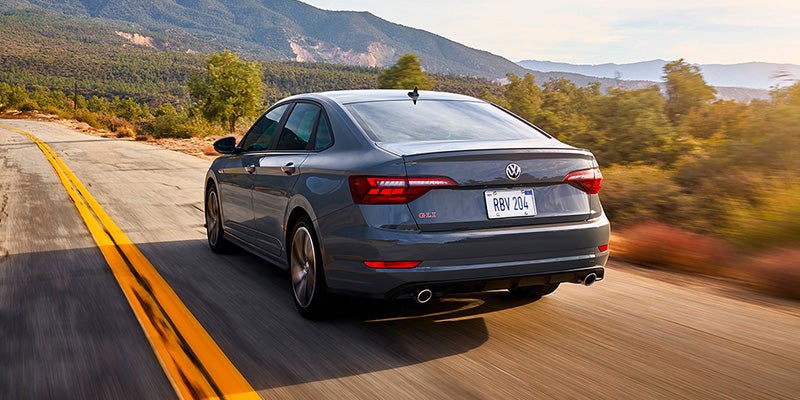 Jetta GLI rear driving view