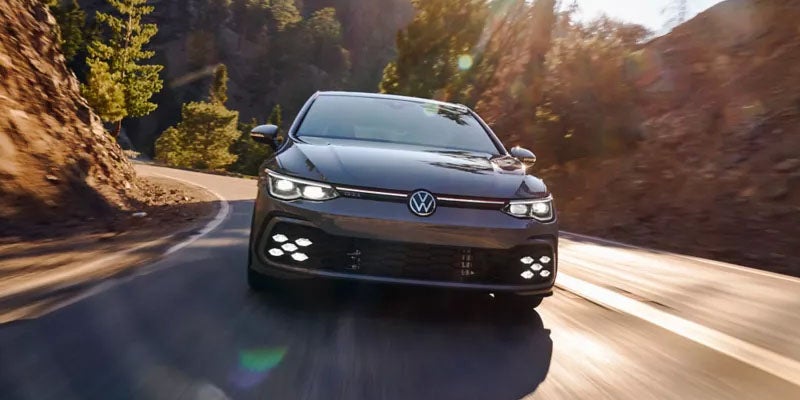 Golf GTI driving on road