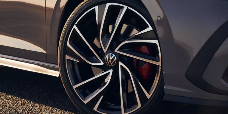 Alloy wheel design close-up