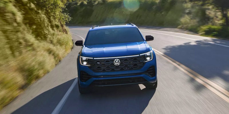 Front view driving on road