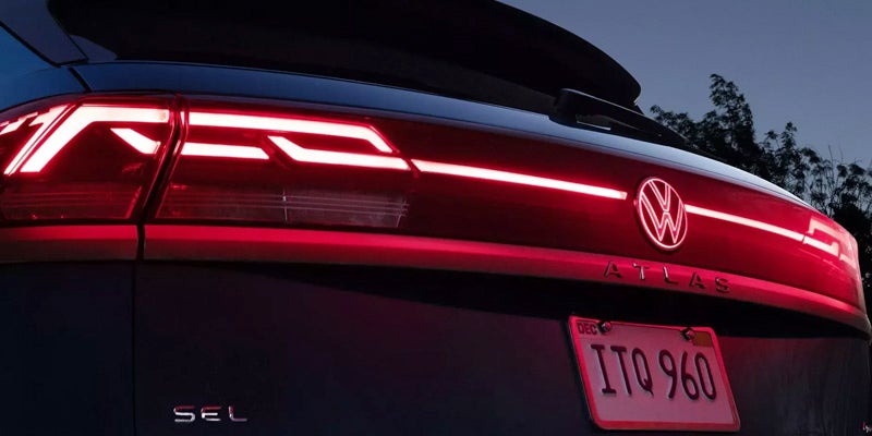 Rear taillight and badge close-up