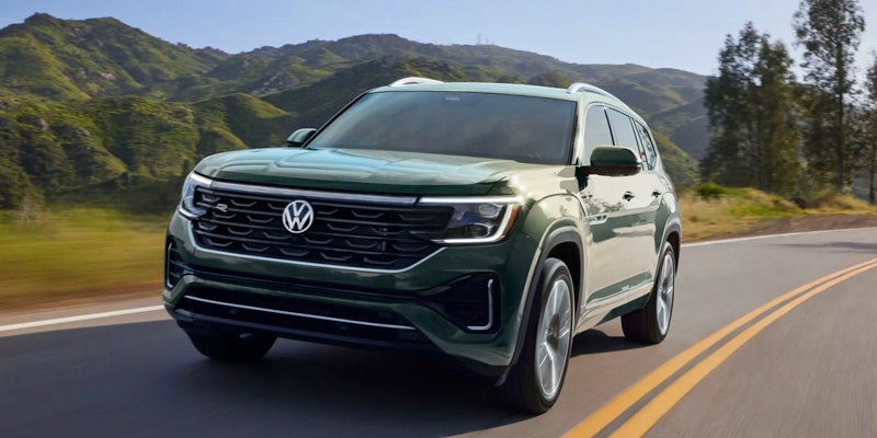 Front driving view of Volkswagen Atlas