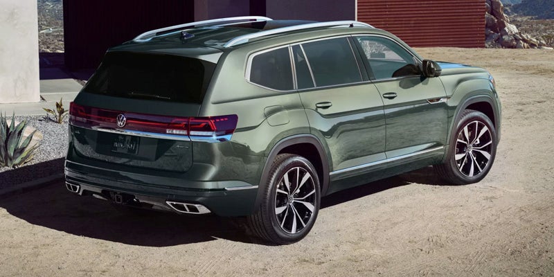 Rear three-quarter view of Atlas SUV