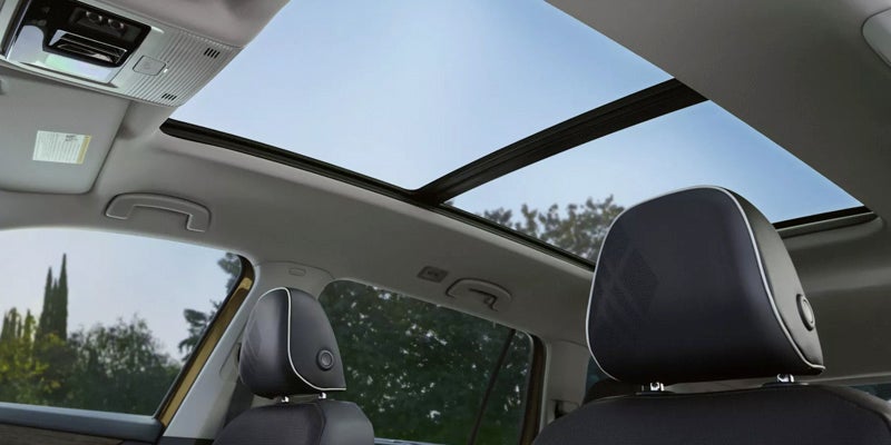 Panoramic sunroof interior view