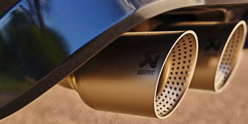 Performance exhaust tip close-up