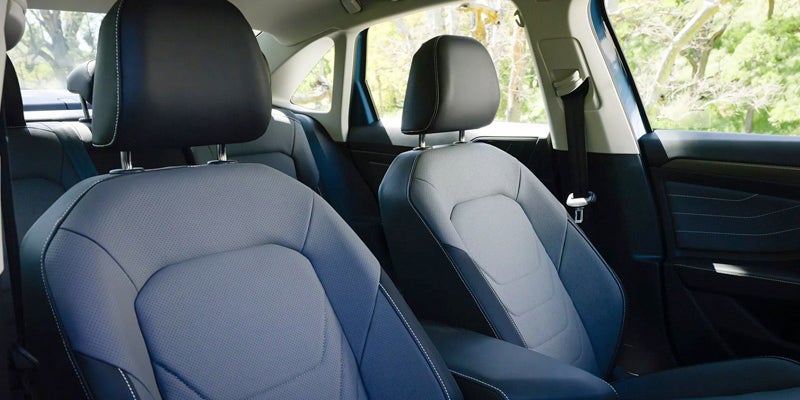Front seats and cabin interior